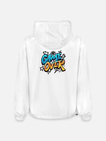 Game Over Neon Splash - Champion Packable Jacket - white