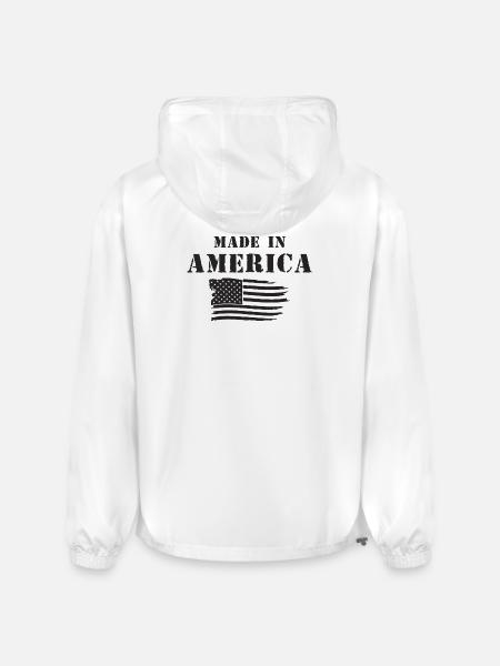 Made in America Flag - Champion Packable Jacket - white