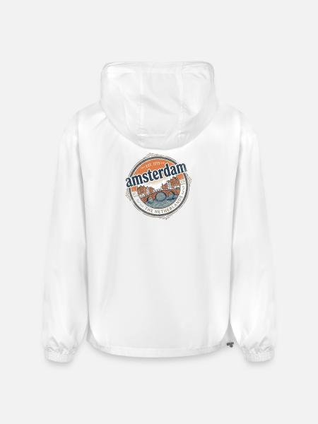 Amsterdam Bridge City Seal - Champion Packable Jacket - white
