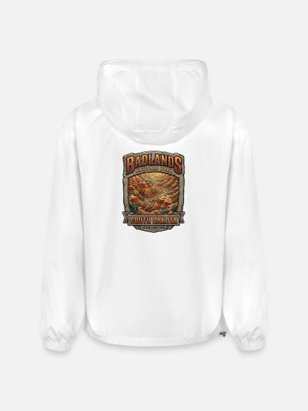 Badlands National Park Tee - Champion Packable Jacket - white