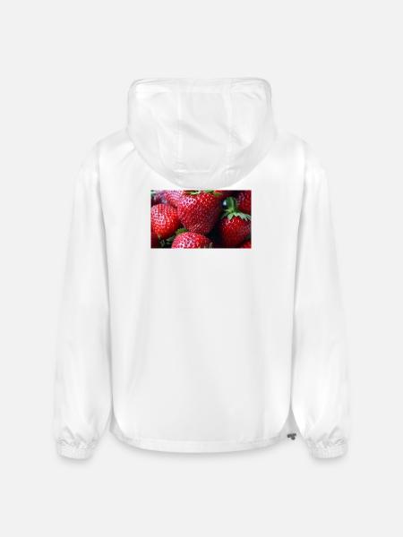 Crimson Strawberry Closeup - Champion Packable Jacket - white