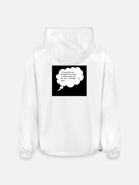 Romantic Thought Bubble Quote - Champion Packable Jacket - white