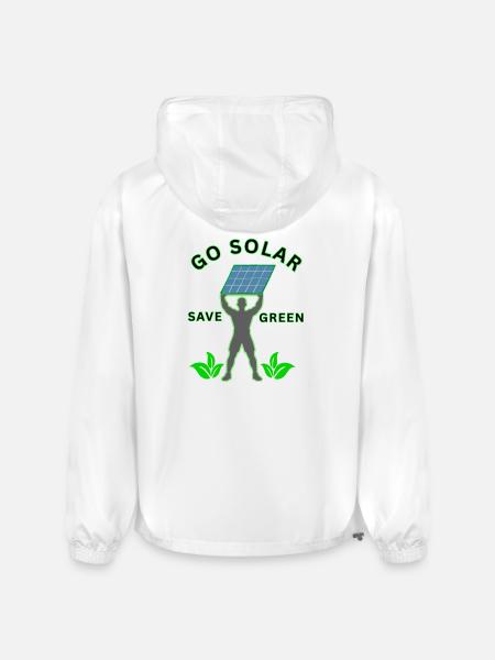 Go_solar-_save_green_-height - Champion Packable Jacket - white