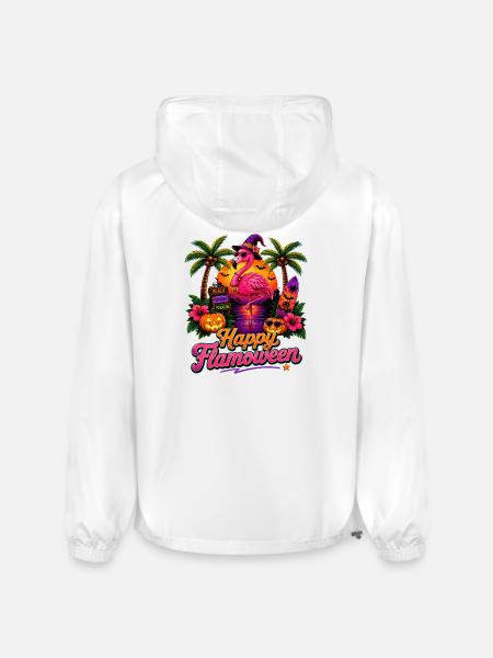 Happy Flamoween Flamingo Paradise - Champion Packable Jacket - white