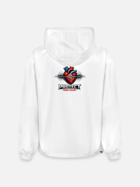Protect Your Heart - Champion Packable Jacket - white