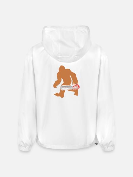 Lumberjack Bigfoot Chainsaw - Champion Packable Jacket - white