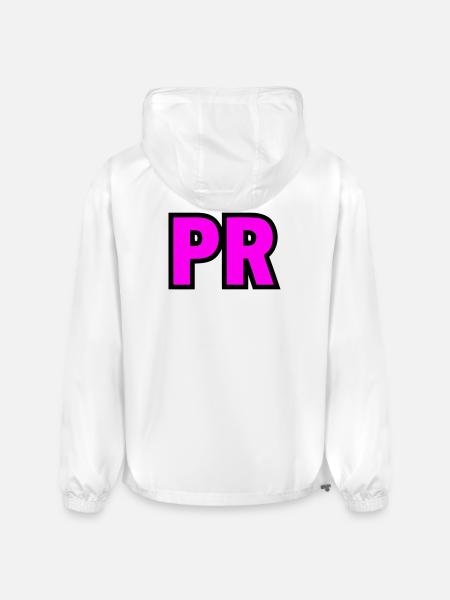 PR Initials Block Logo - Champion Packable Jacket - white