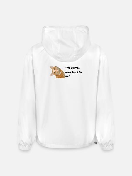 Peekaboo Orange Tabby - Champion Packable Jacket - white