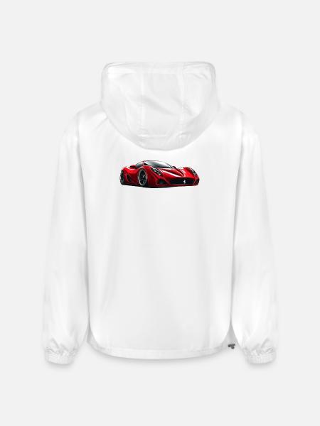 Crimson Velocity Sports Car - Champion Packable Jacket - white
