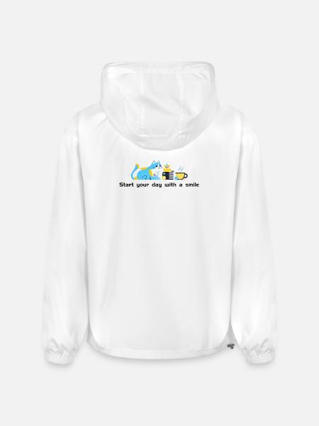 Blue Cat Café Morning - Champion Packable Jacket - white