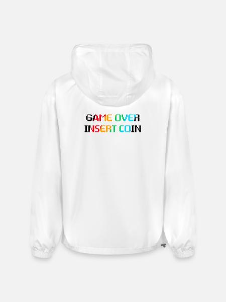 Game Over Insert Coin - Champion Packable Jacket - white