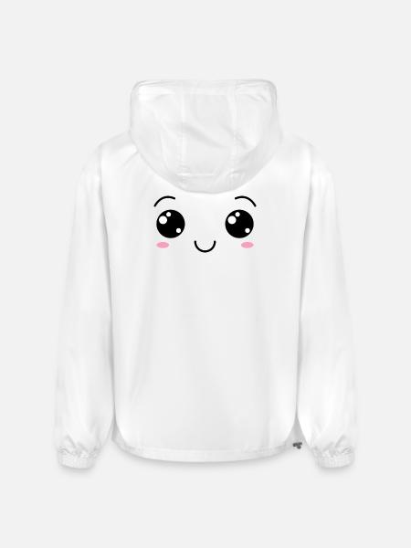 Happy Smile face - Champion Packable Jacket - white