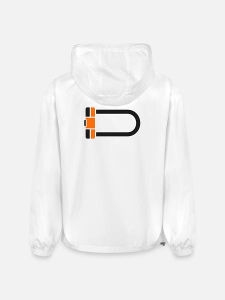 Bicycle U Lock Graphic - Champion Packable Jacket - white