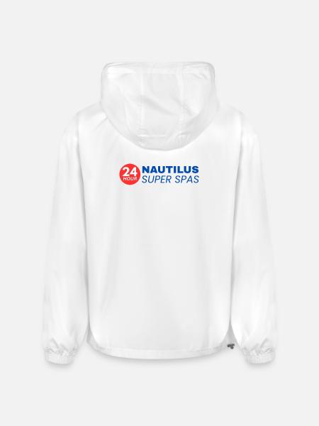 24-Hour Nautilus Super Spas - Vintage 1970s - Champion Packable Jacket - white