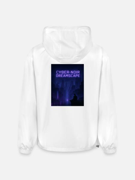 Cyber-Noir Dreamscape Design - Champion Packable Jacket - white
