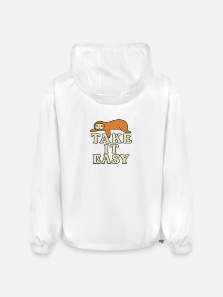 Sloth Relax Take It Easy - Champion Packable Jacket - white