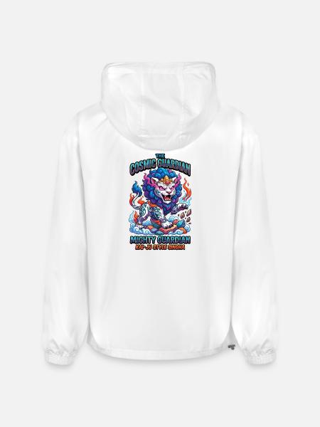 Cosmic Singha Mighty Kaiju Guardian - Champion Packable Jacket - white