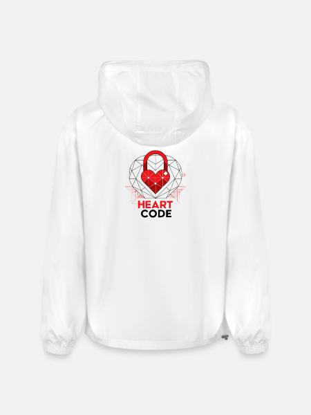a-geometric-lock-shape-with-a-smooth-red-heart- - Champion Packable Jacket - white