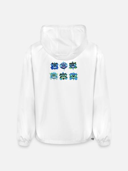 Fu Dog Faces - Champion Packable Jacket - white