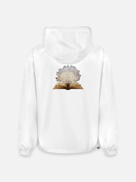 Golden book tree art - Champion Packable Jacket - white