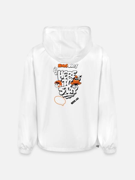 Graffiti Cone Stay Frosty Tee - Champion Packable Jacket - white