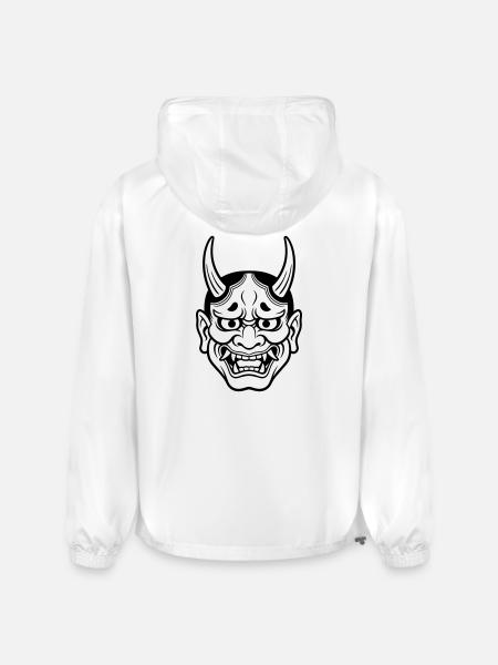 japanese demon mask - Champion Packable Jacket - white
