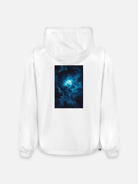 Blue Moonstorm Night Sky - Champion Packable Jacket - white