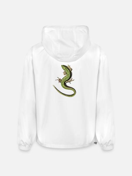 Verdant Salamander Swirl - Champion Packable Jacket - white
