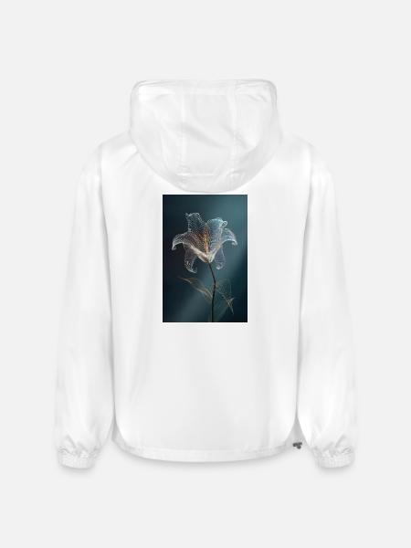Luminous Lily Wireframe - Champion Packable Jacket - white
