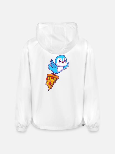 Pizza Pal Penguin on Slice - Champion Packable Jacket - white