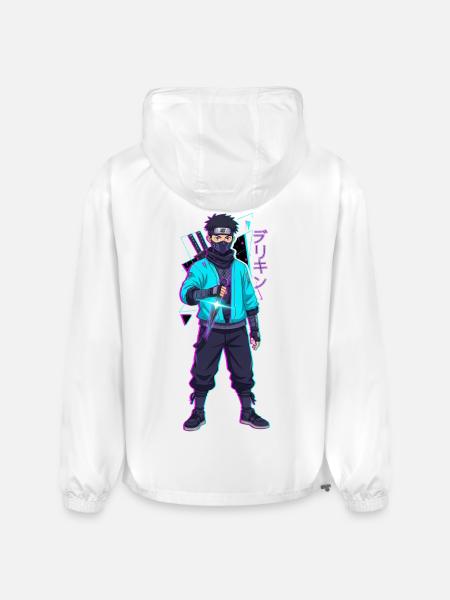 Neon Shinobi Cyan - Champion Packable Jacket - white