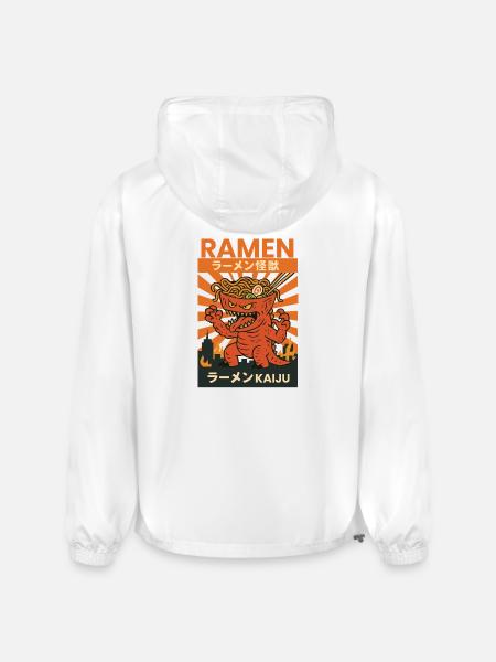 Ramen Kaiju Inferno - Champion Packable Jacket - white