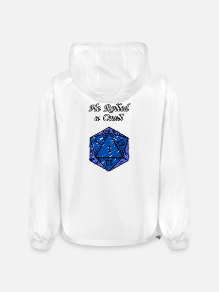 He Rolled a One! - Champion Packable Jacket - white