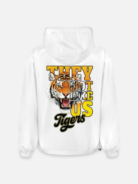 Tiger Fury Bold Text Tee - Champion Packable Jacket - white