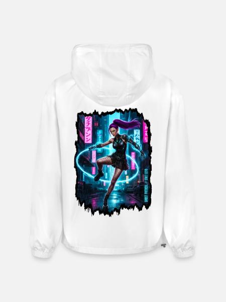 Cyberpunk Aesthetic — Phantom Protocol - Champion Packable Jacket - white