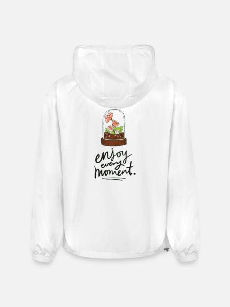 Terrarium Bloom Moment - Champion Packable Jacket - white