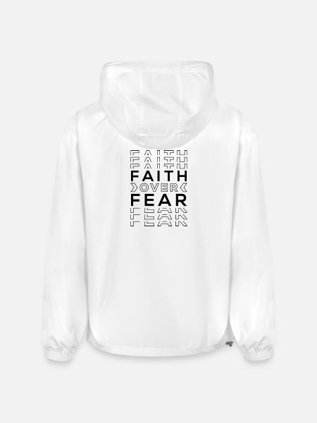 FAITH OVER FEAR - Champion Packable Jacket - white