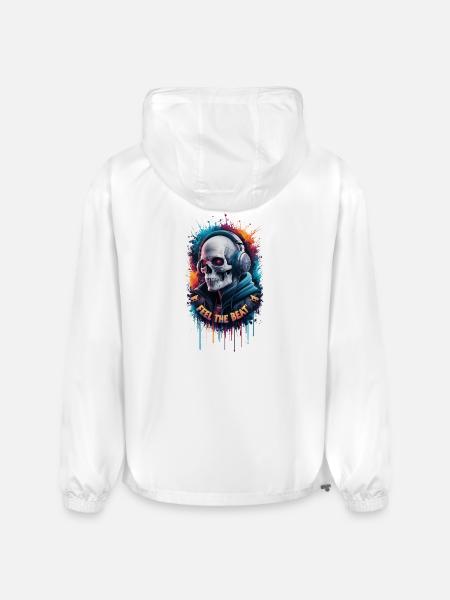 Skull Beats Neon Splash - Champion Packable Jacket - white