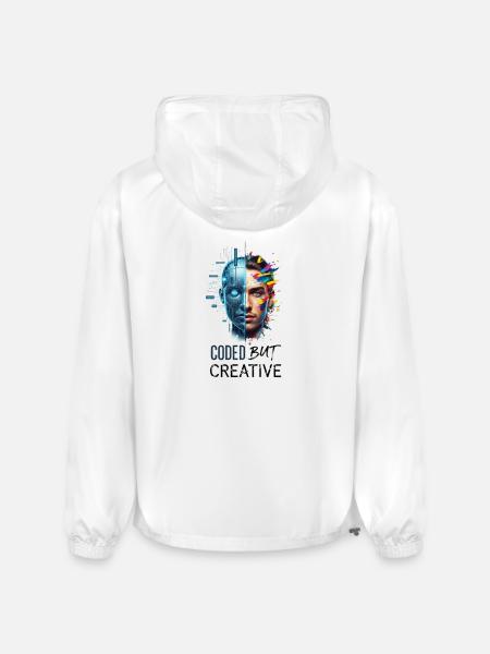 Coded but Creative - Champion Packable Jacket - white
