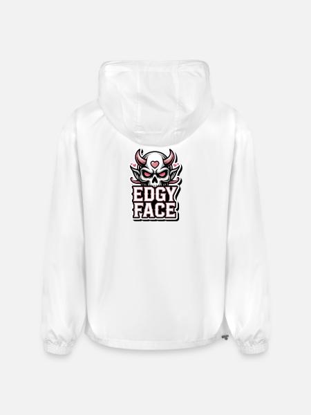 Edgy Face Skull - Champion Packable Jacket - white