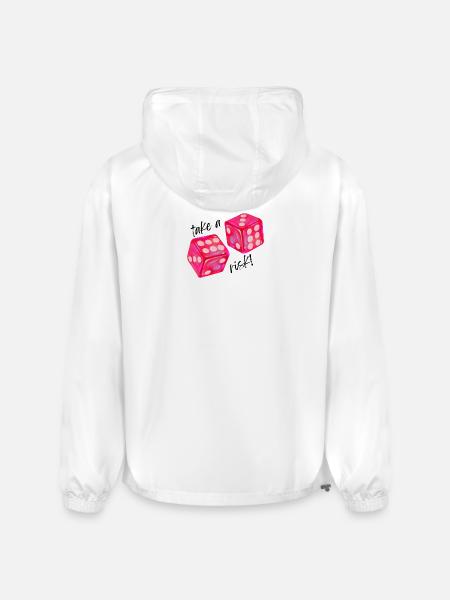 Take a Risk Graphic - Champion Packable Jacket - white