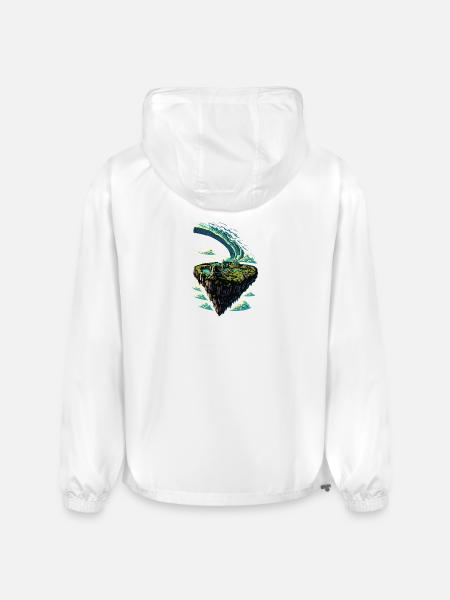 Floating Island Wave Arc - Champion Packable Jacket - white