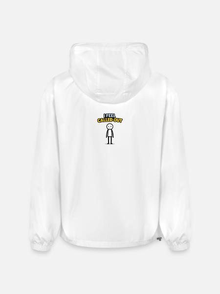 Called Out Stick Figure - Champion Packable Jacket - white - Back