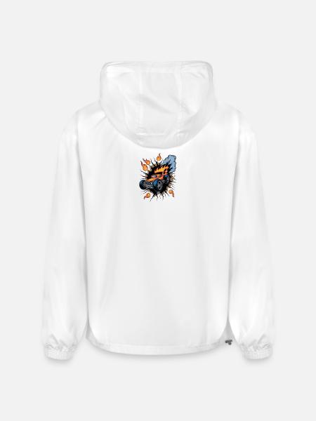 Blazing Hot Rod Rampage - Champion Packable Jacket - white