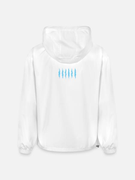 Azure Lightning Strikes Pattern - Champion Packable Jacket - white