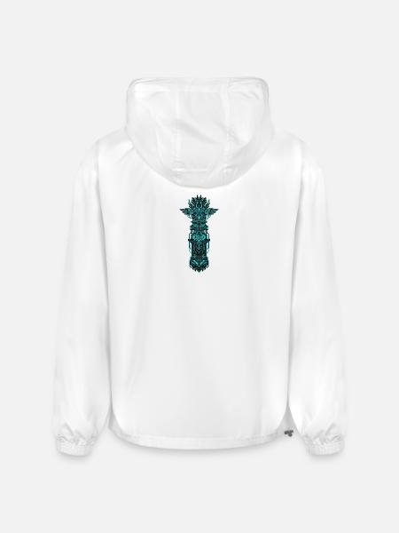 Neon Circuit Totem - Champion Packable Jacket - white
