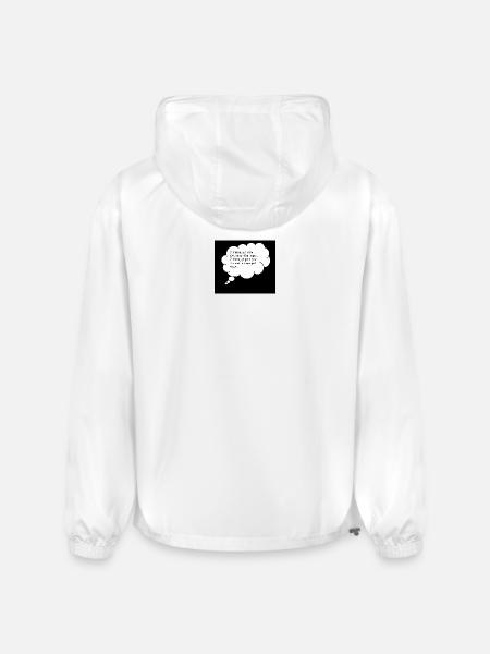 Thought Cloud Love Script - Champion Packable Jacket - white