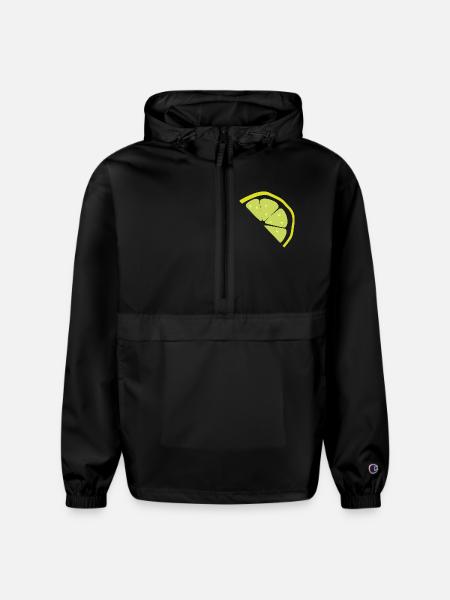Lemon Slice Neon Pop - Champion Packable Jacket - black