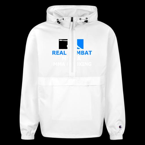 RCM MMA & BOXING Light Blue White Text - Champion Packable Jacket