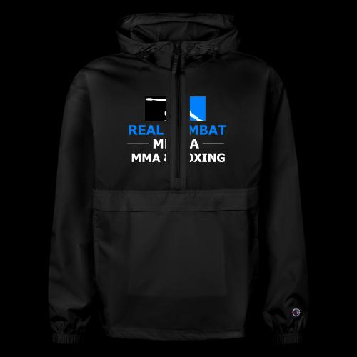 RCM MMA & BOXING Light Blue White Text - Champion Packable Jacket